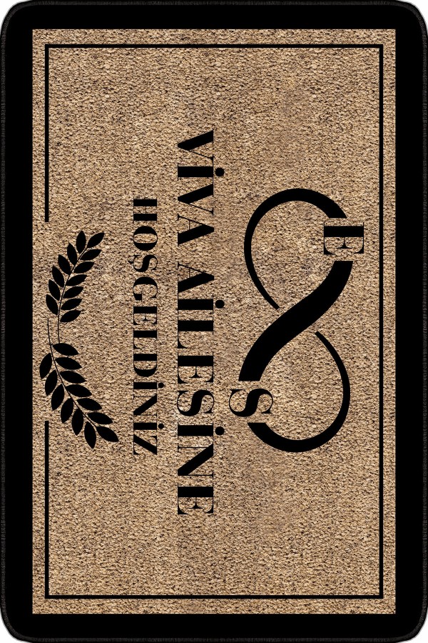 Bej İsme Özel Kapı Önü Paspası KP31