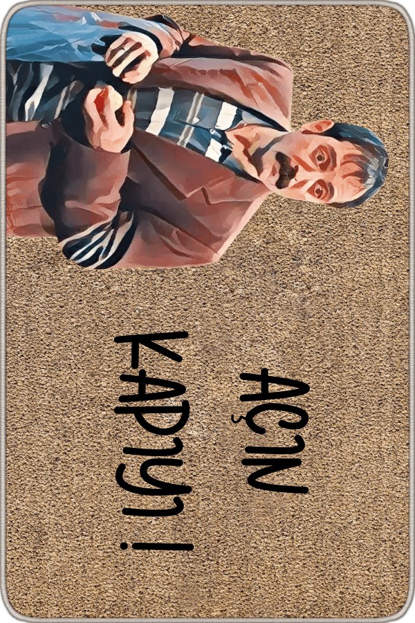 Bej Komik Açın Kapıyı Kapı Önü Paspası KP38