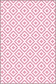 Pembe Karo Kaymaz Taban Makinede Yıkanabilir Halı KR008