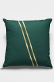 Zümrüt Yeşili Çizgili Çift Taraflı Kırlent Kılıfı KRL1005
