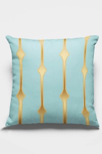 Açık Mavi Çizgili Çift Taraflı Yastık Kırlent Kılıfı KRL1027