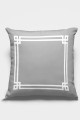 Gri Çerçeveli Çift Taraflı Yastık Kırlent Kılıfı KRL280