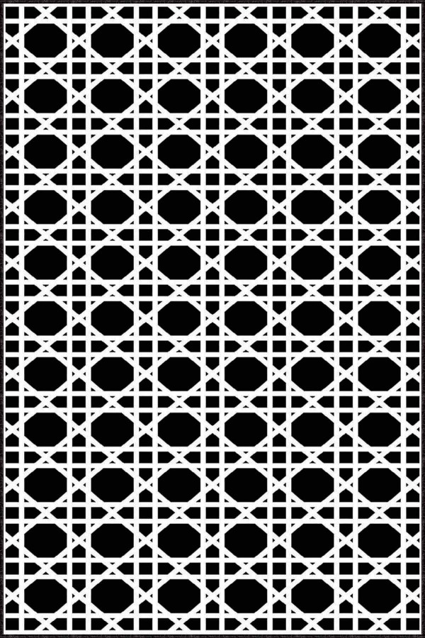 Siyah Petek Kaymaz Tabanlı Makinede Yıkanabilir Halı LB005