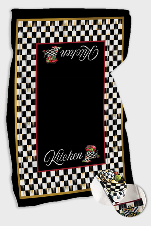 Siyah Dama Desen Fırın Mutfak Havlusu 30x50cm