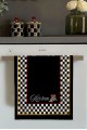 Siyah Dama Desen Fırın Mutfak Havlusu 30x50cm