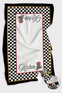 Beyaz Damalı Fırın Mutfak Havlusu 30x50cm