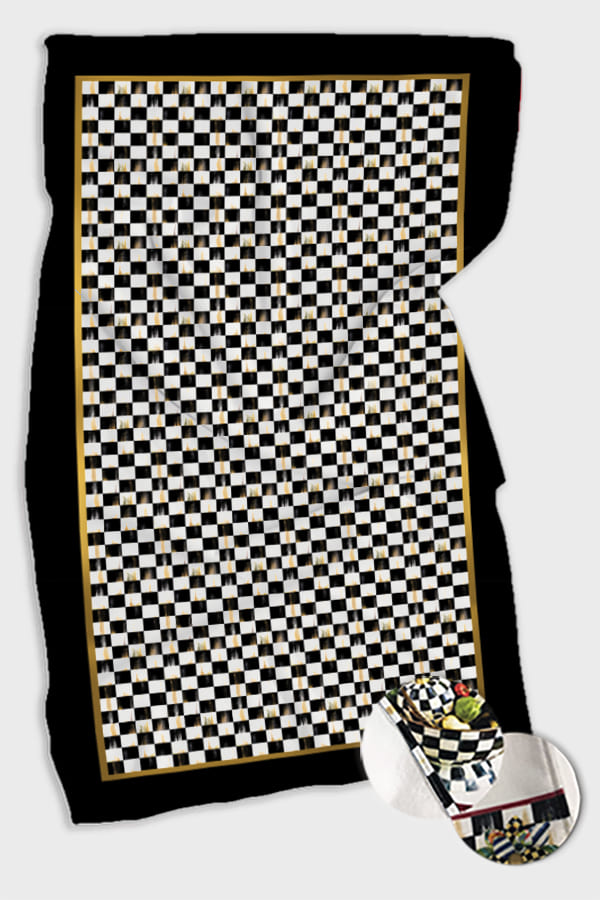 Siyah Dama Desenli Fırın Mutfak Havlusu 30x50cm