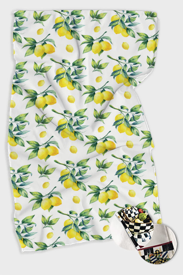 Sarı Limon Desen Fırın Mutfak Havlusu 30x50cm
