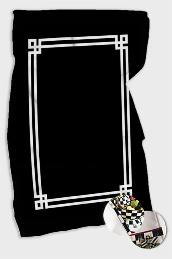 Siyah Çerçeveli Fırın Mutfak Havlusu 30x50cm