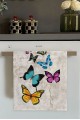 Renkli Kelebek Desenlili Fırın Mutfak Havlusu 30x50cm