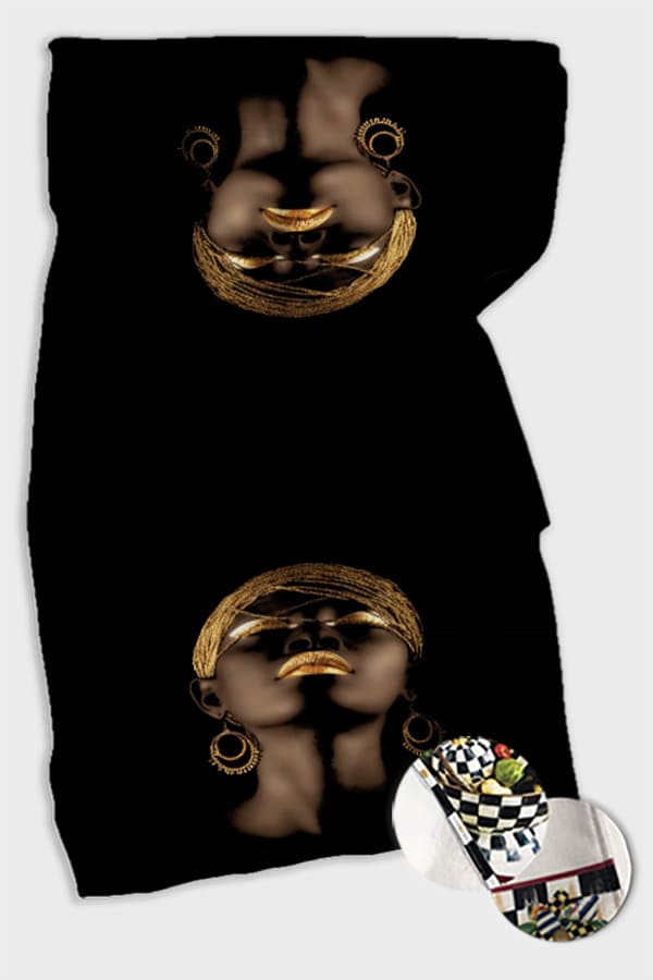 Siyah Arap Kızı Desenli Fırın Mutfak Havlusu 30x50cm