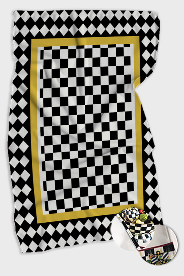 Siyah Damalı Fırın Mutfak Havlusu 30x50cm