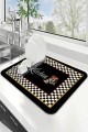 Siyah Mutfak Temalı Microfiber Bulaşık Kurutma Matı MM025