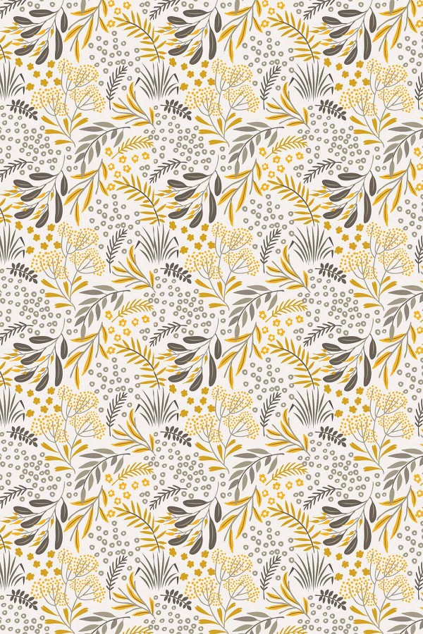 Sarı Yapraklı Dokuma Leke Tutmaz Masa Örtüsü MSO052