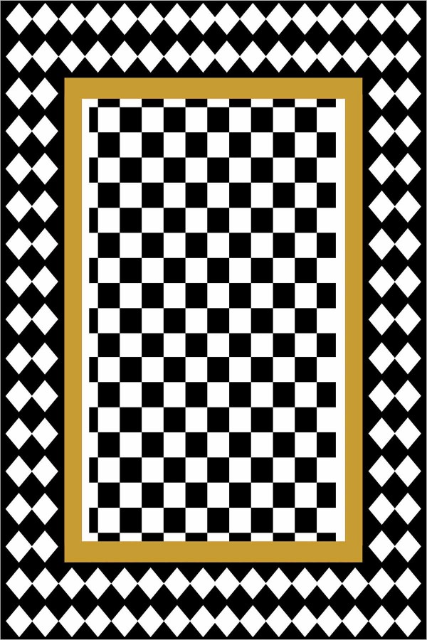 Siyah Çerçeveli Dokuma Leke Tutmaz Masa Örtüsü MSO073