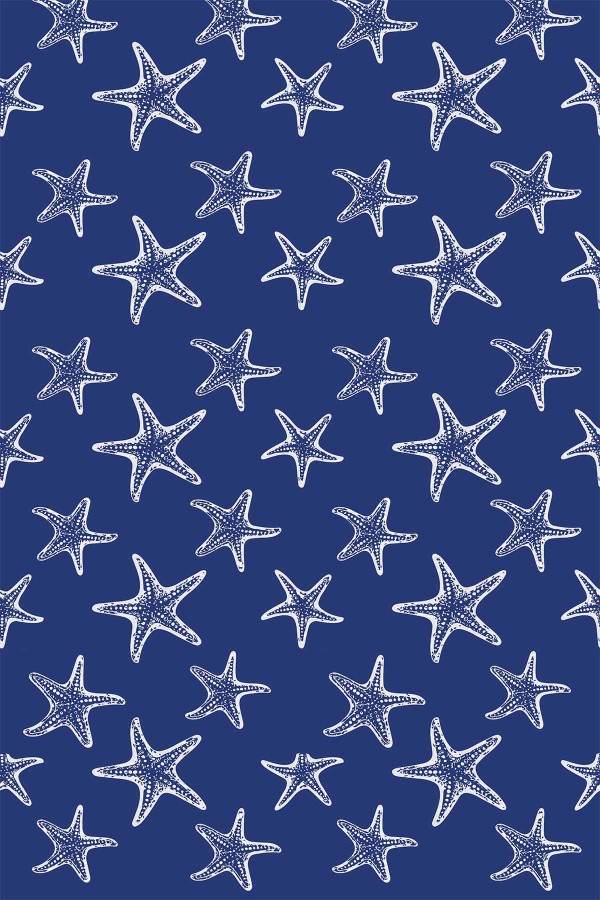 Mavi Deniz Yıldızı Dokuma Leke Tutmaz Masa Örtüsü MSO074