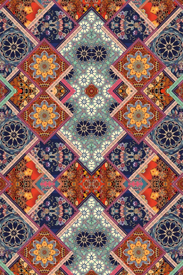 Çok Renkli Etnik Dokuma Leke Tutmaz Masa Örtüsü MSO077