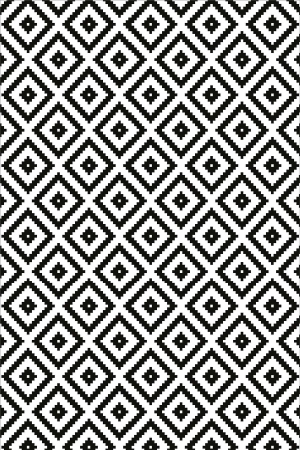 Siyah Karo Desen Dokuma Leke Tutmaz Masa Örtüsü MSO108