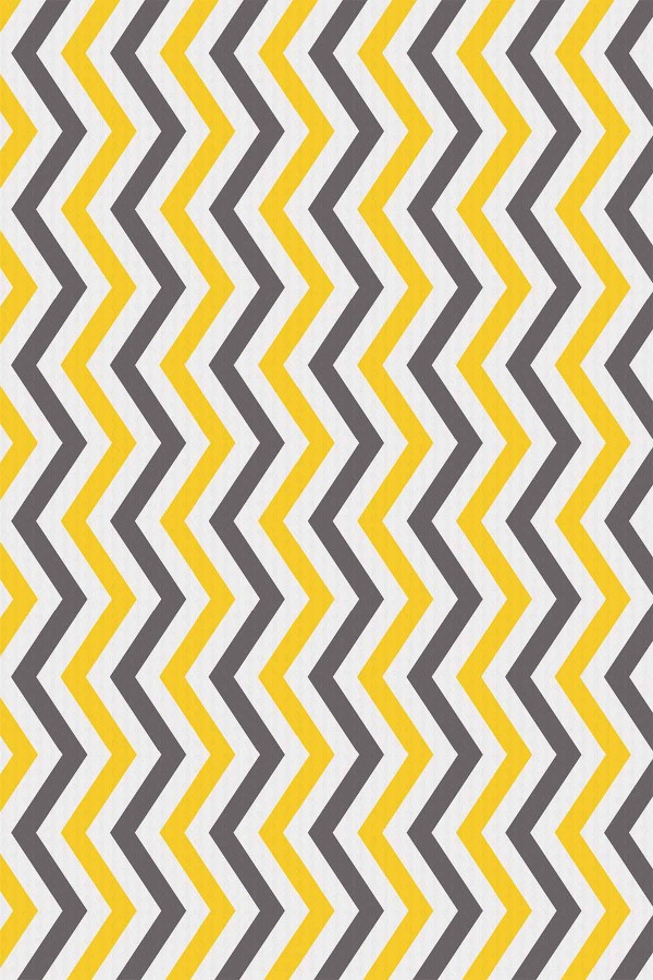 Sarı Zigzag Desenli Dokuma Leke Tutmaz Masa Örtüsü MSO137