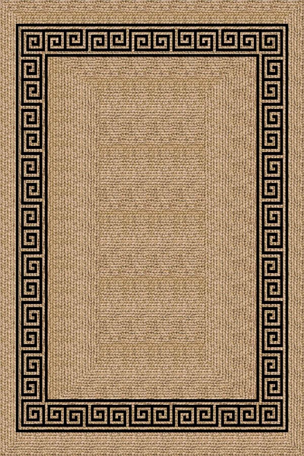 Bej Hasır Görünümlü Dokuma Leke Tutmaz Masa Örtüsü MSO189