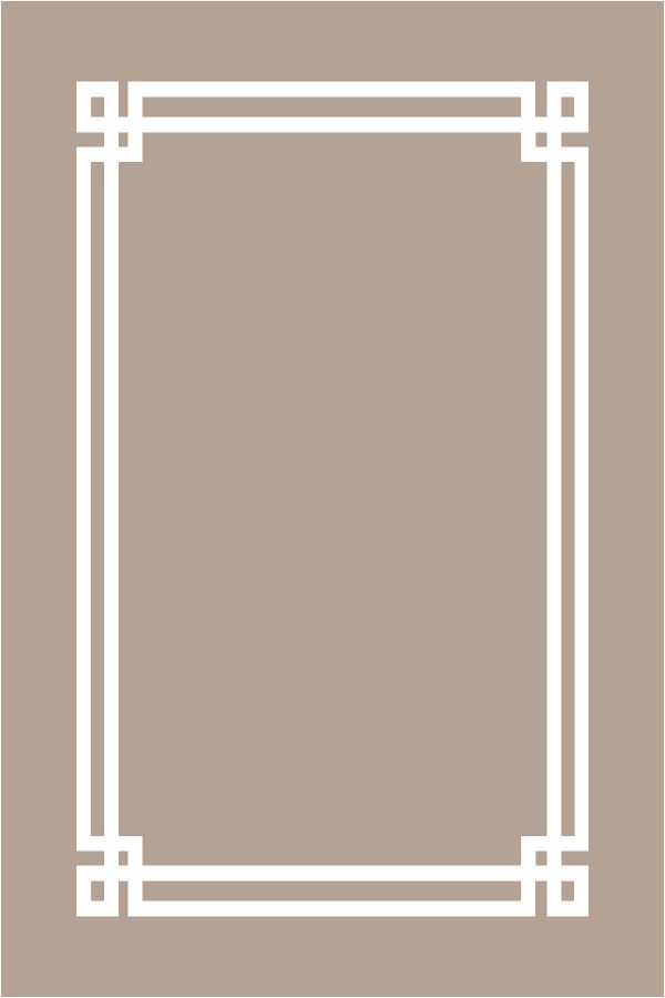 Bej Çerçeveli Dokuma Leke Tutmaz Masa Örtüsü MSO278