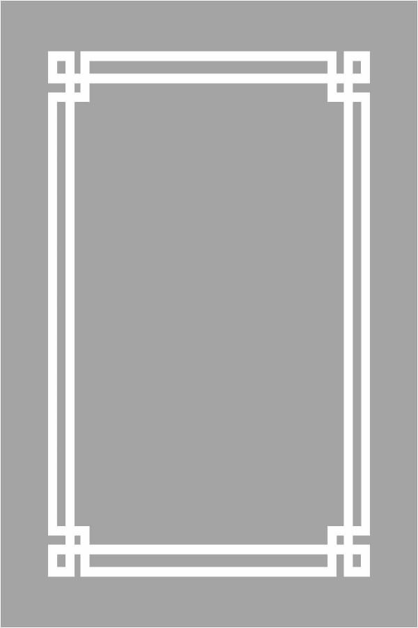 Gri Çerçeveli Dokuma Leke Tutmaz Masa Örtüsü MSO279