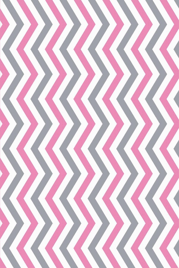 Pembe Zigzag Desenli Dokuma Leke Tutmaz Masa Örtüsü MSO304