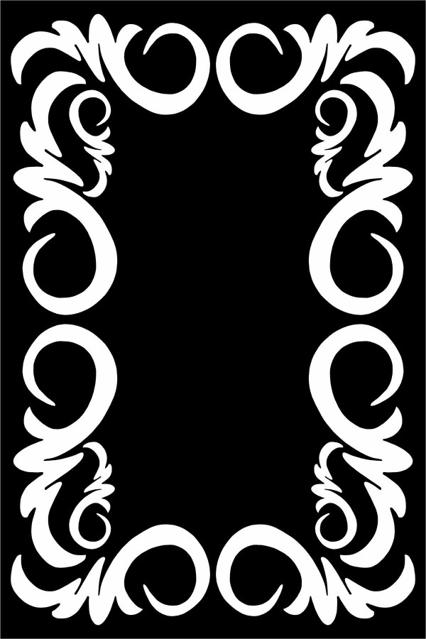 Siyah Çerçeveli Dokuma Leke Tutmaz Masa Örtüsü MSO316