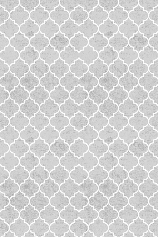 Gri Fas Etnik Desen Dokuma Leke Tutmaz Masa Örtüsü MSO343