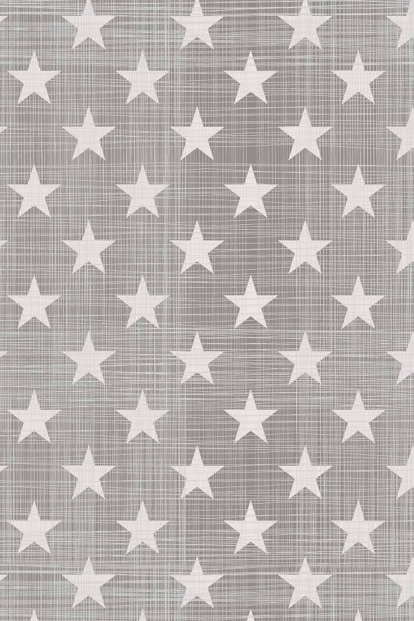 Gri Yıldızlı Dokuma Leke Tutmaz Masa Örtüsü MSO369