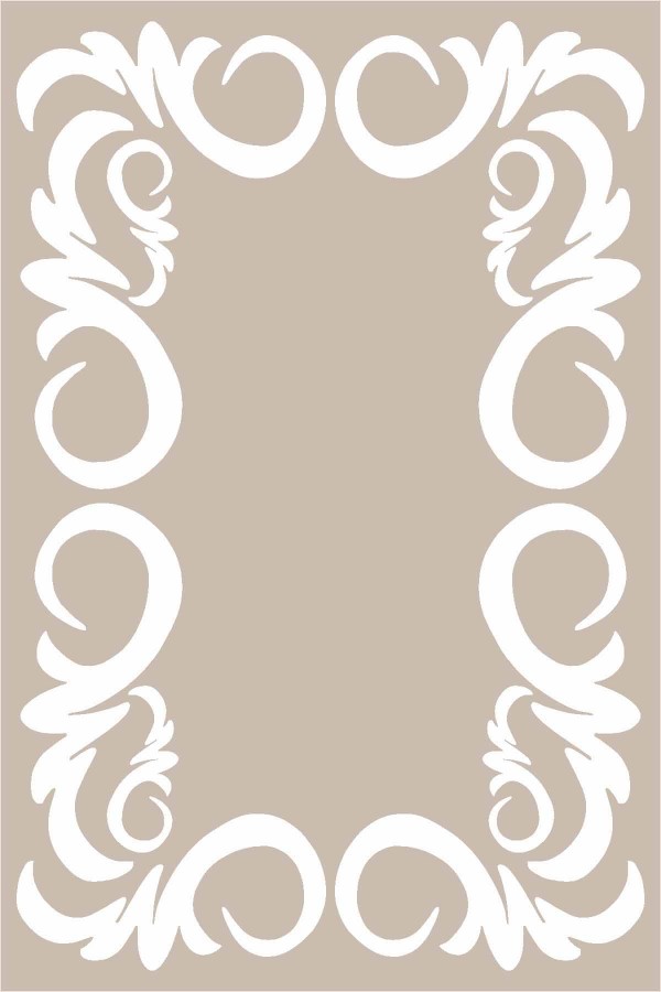 Bej Çerçeveli Dokuma Leke Tutmaz Masa Örtüsü MSO386