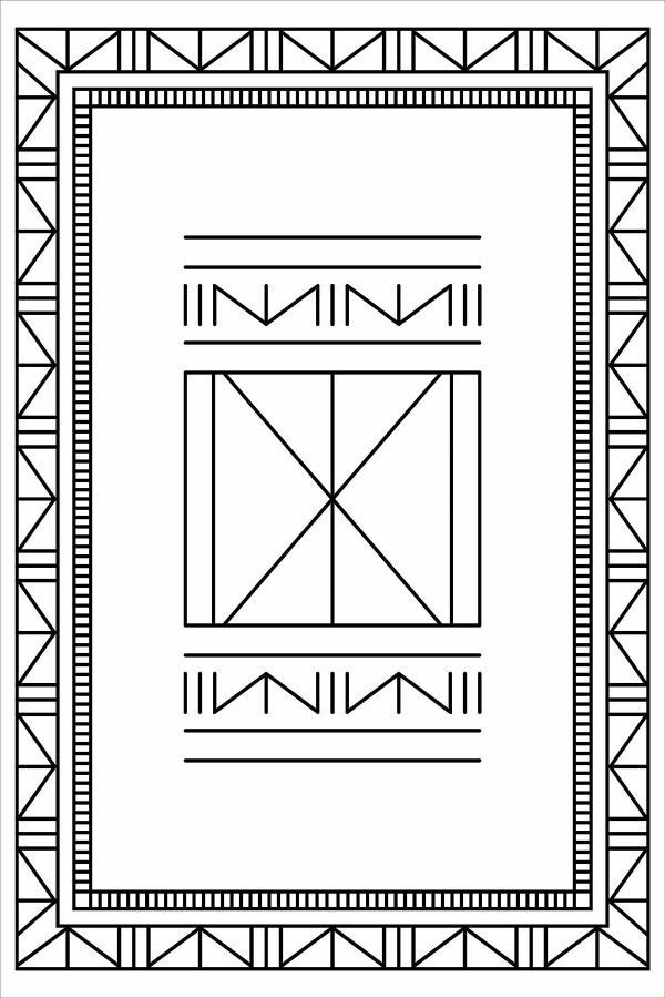 Beyaz Etnik Desenli Dokuma Leke Tutmaz Masa Örtüsü MSO432