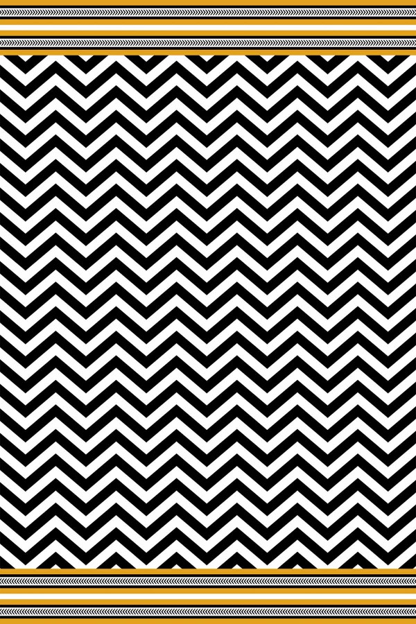 Siyah Zigzag Desenli Dokuma Leke Tutmaz Masa Örtüsü MSO433