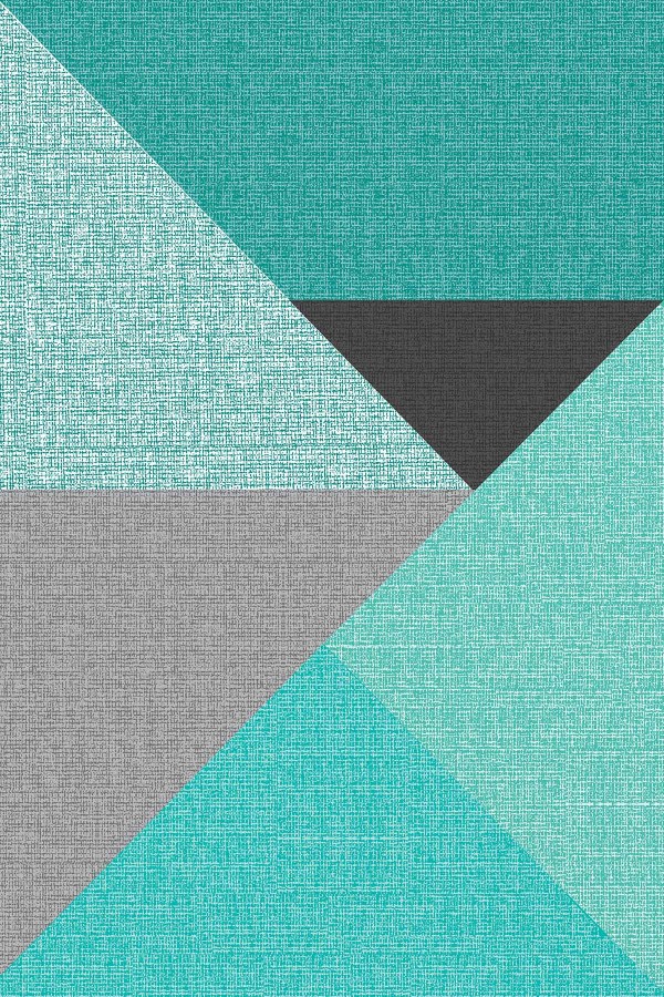 Turkuaz Geometrik Dokuma Leke Tutmaz Masa Örtüsü MSO512