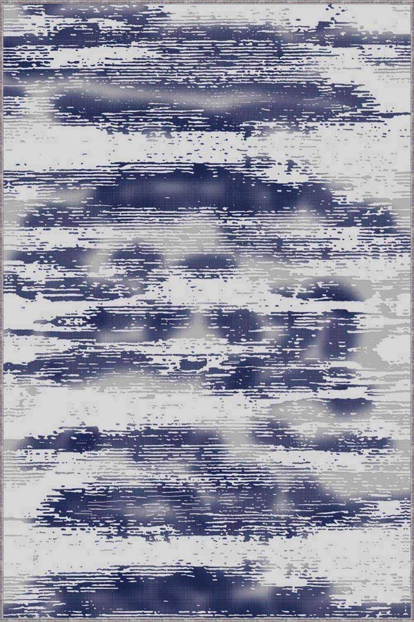 Lacivert Sade Desensiz Kaymaz Tabanlı Dekoratif Halı MU009