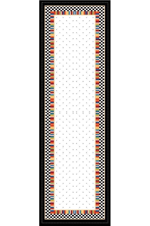 Çok Renkli Mutfak Temalı Premium Masa Örtüsü Runner RNR072