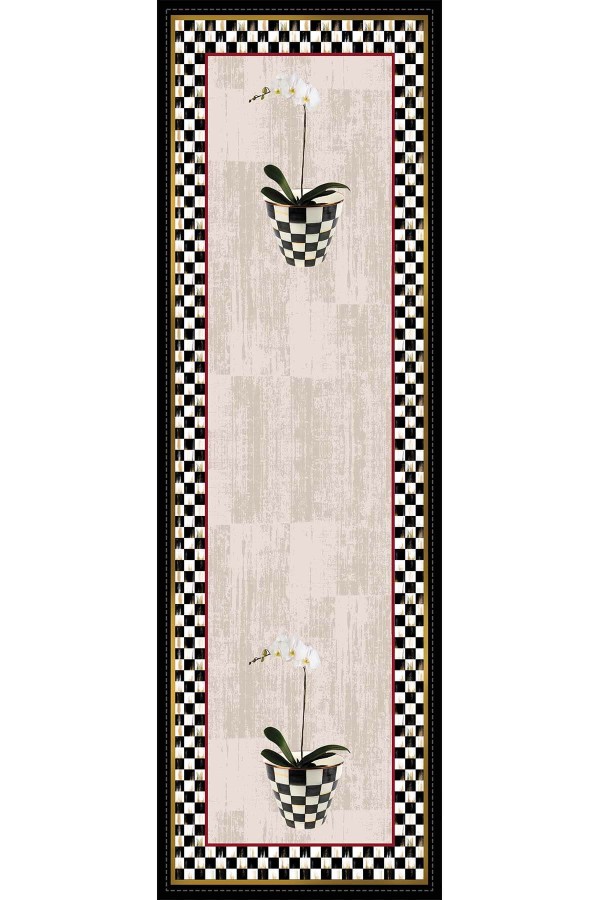 Bej Mutfak Temalı Premium Masa Örtüsü Runner RNR115