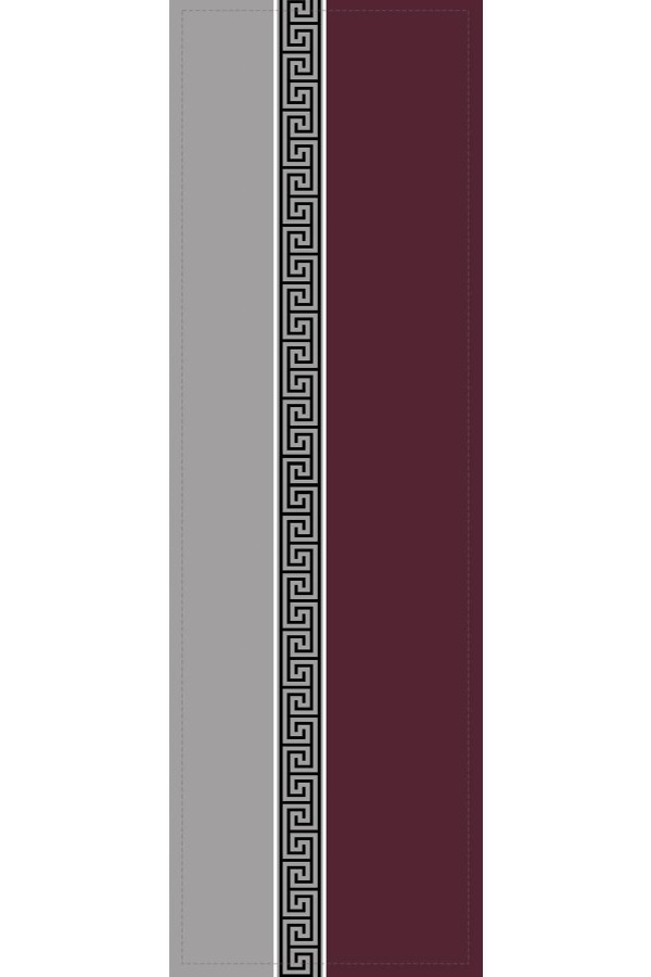 Bordo Avangarde Desenli Premium Masa Örtüsü Runner RNR141