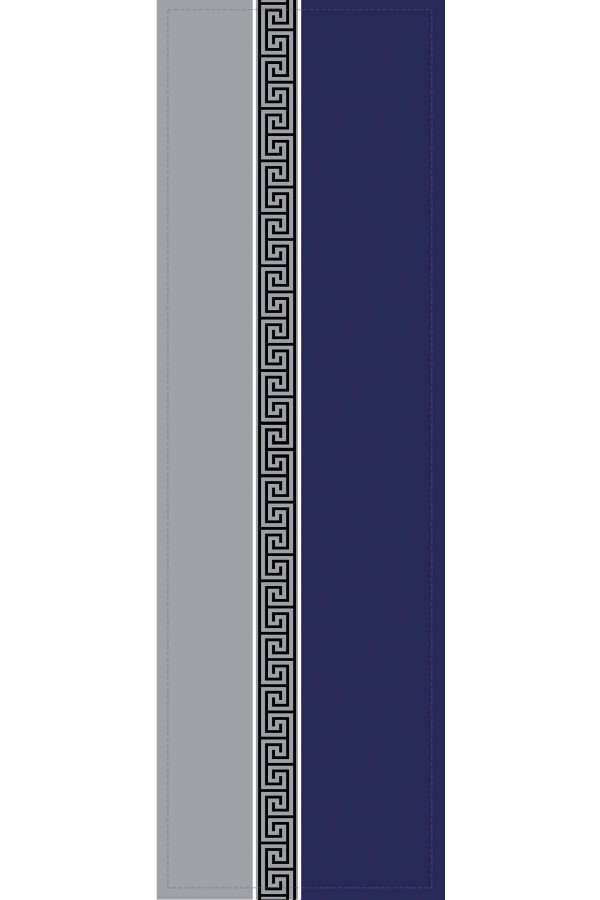 Lacivert Avangarde Desen Premium Masa Örtüsü Runner RNR144