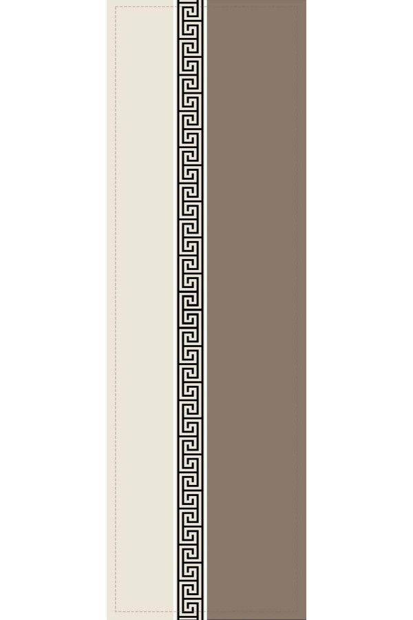 Bej Avangarde Desenli Premium Masa Örtüsü Runner RNR147