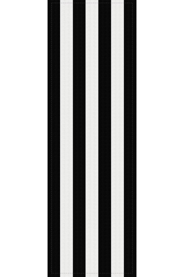 Siyah Çizgi Desenli Premium Masa Örtüsü Runner RNR151