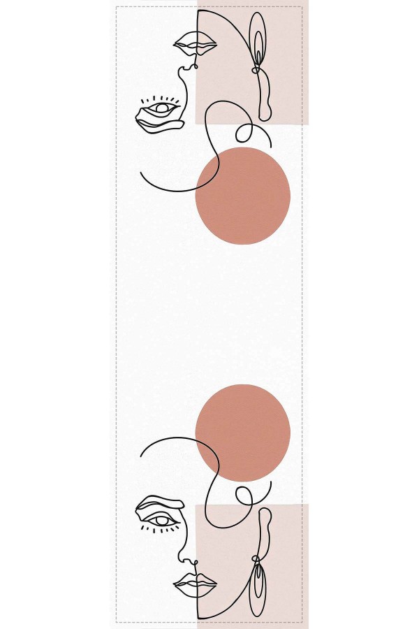 Somon Modern Desenli Premium Masa Örtüsü Runner RNR154