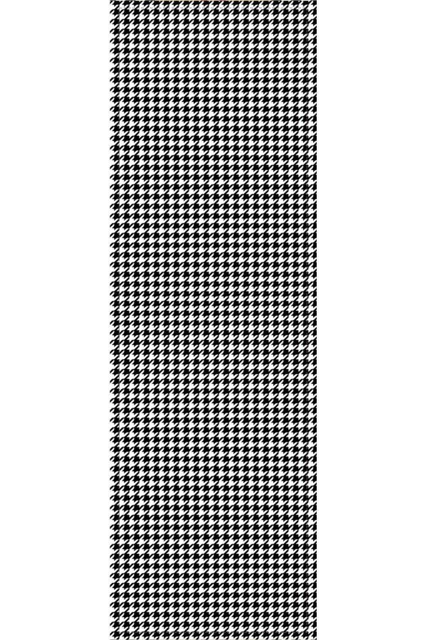 Siyah Kazayağı Desenli Premium Masa Örtüsü Runner RNR169