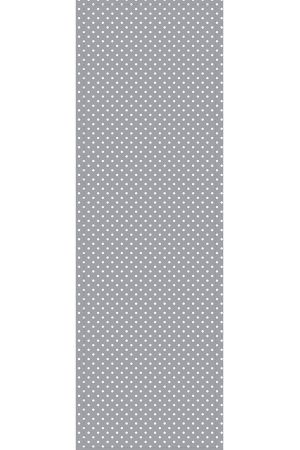 Gri Puantiyeli Desen Premium Masa Örtüsü Runner RNR173