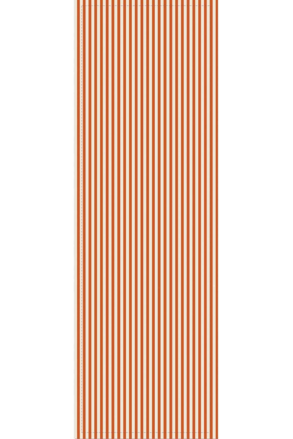 Turuncu Çizgi Desenli Premium Masa Örtüsü Runner RNR174