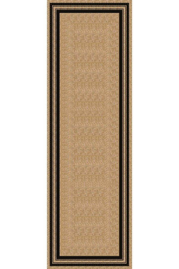 Bej Hasır Görünümlü Premium Masa Örtüsü Runner RNR190