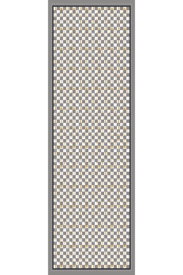 Gri Mutfak Mackenzie Premium Masa Örtüsü Runner RNR226