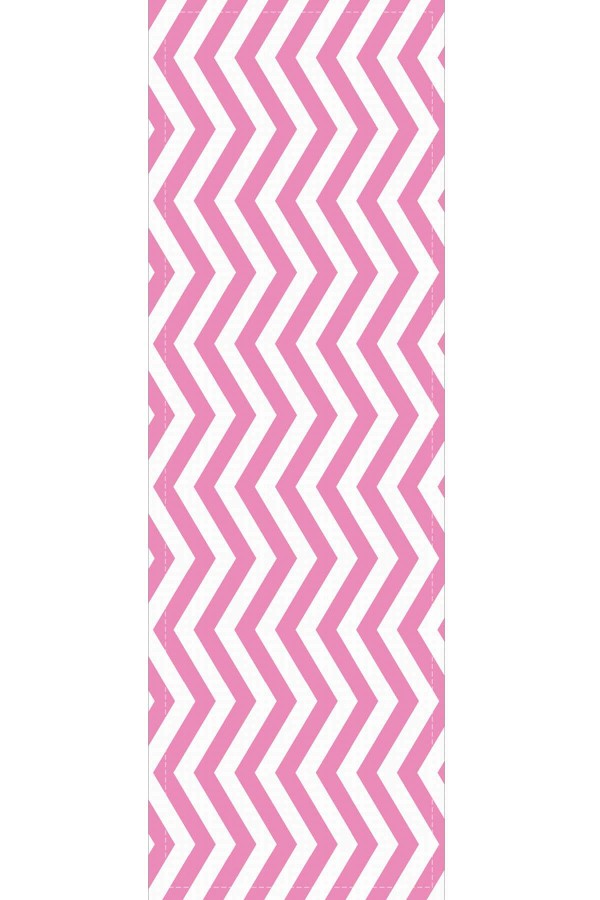 Pembe Zigzag Desenli Premium Masa Örtüsü Runner RNR303