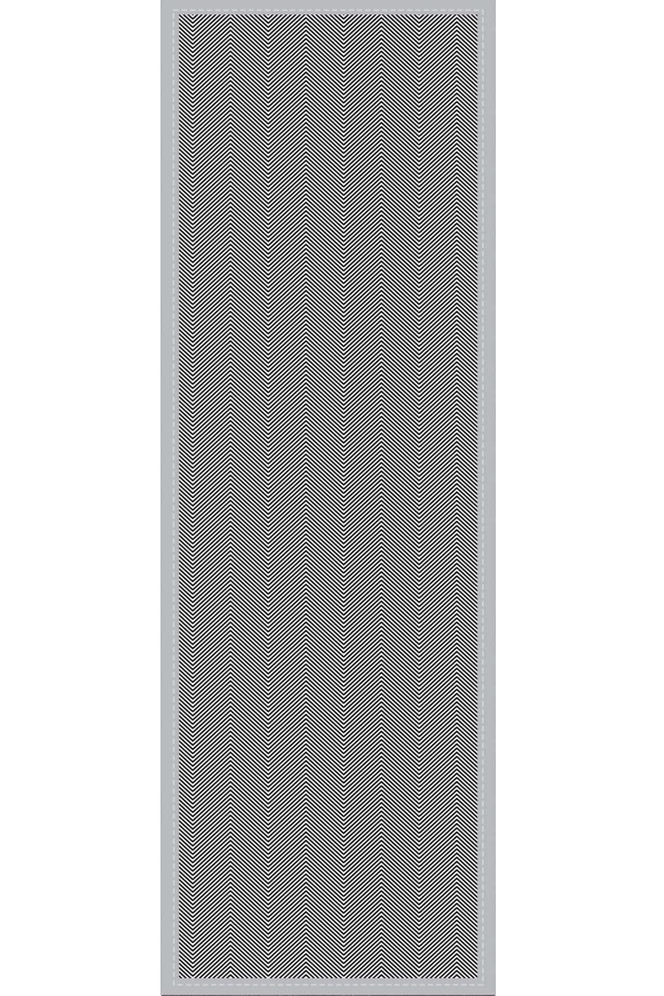 Gri Çizgi Desenli Premium Masa Örtüsü Runner RNR351