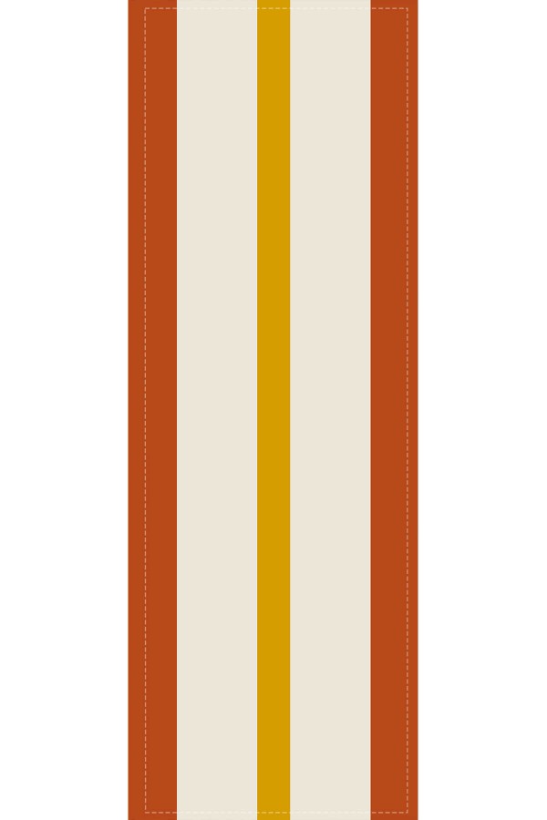 Tarçın Çizgi Desenli Premium Masa Örtüsü Runner RNR472